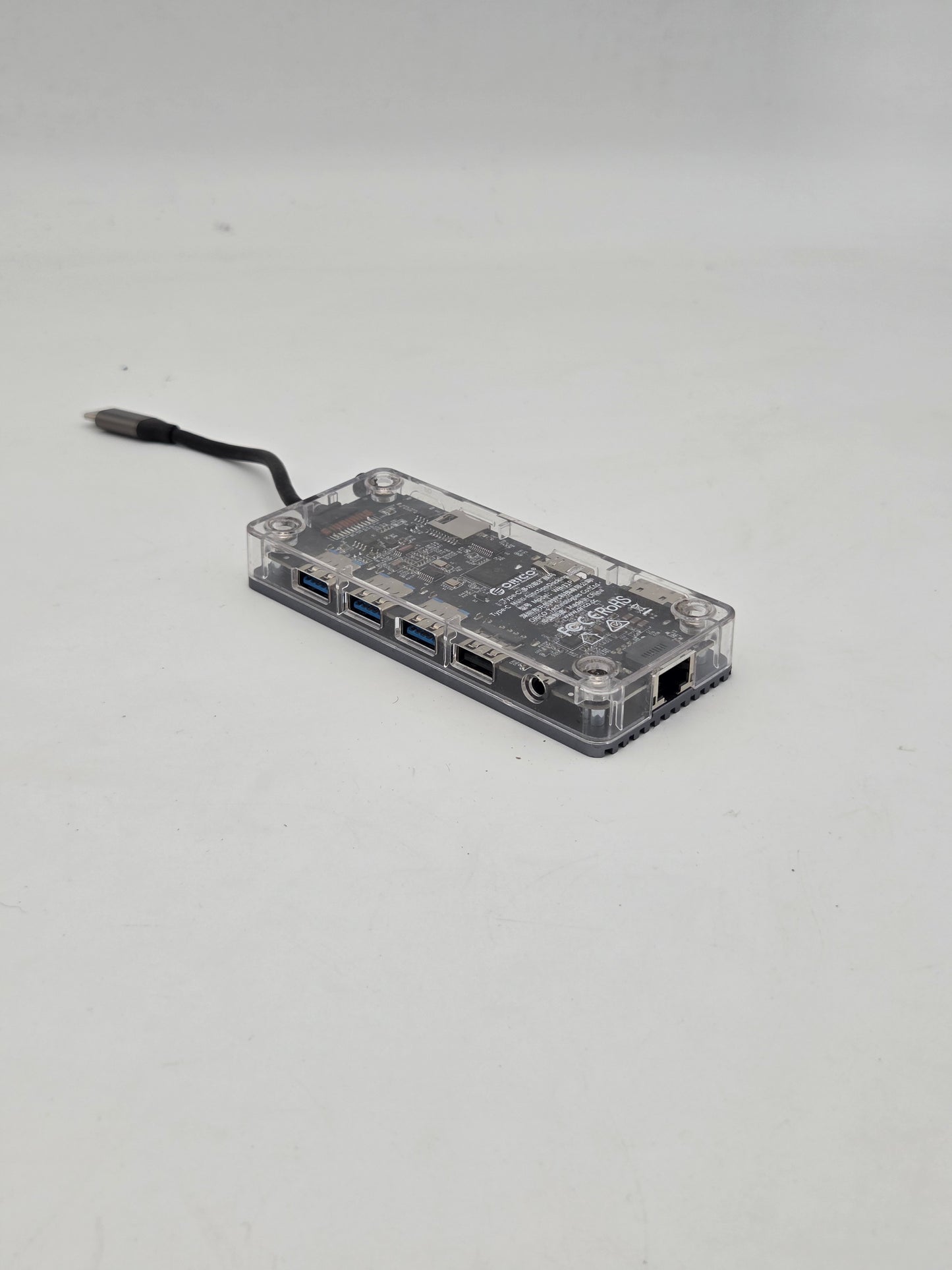 Orico Transparent Type-C Multifunctional Docking Station Adapter