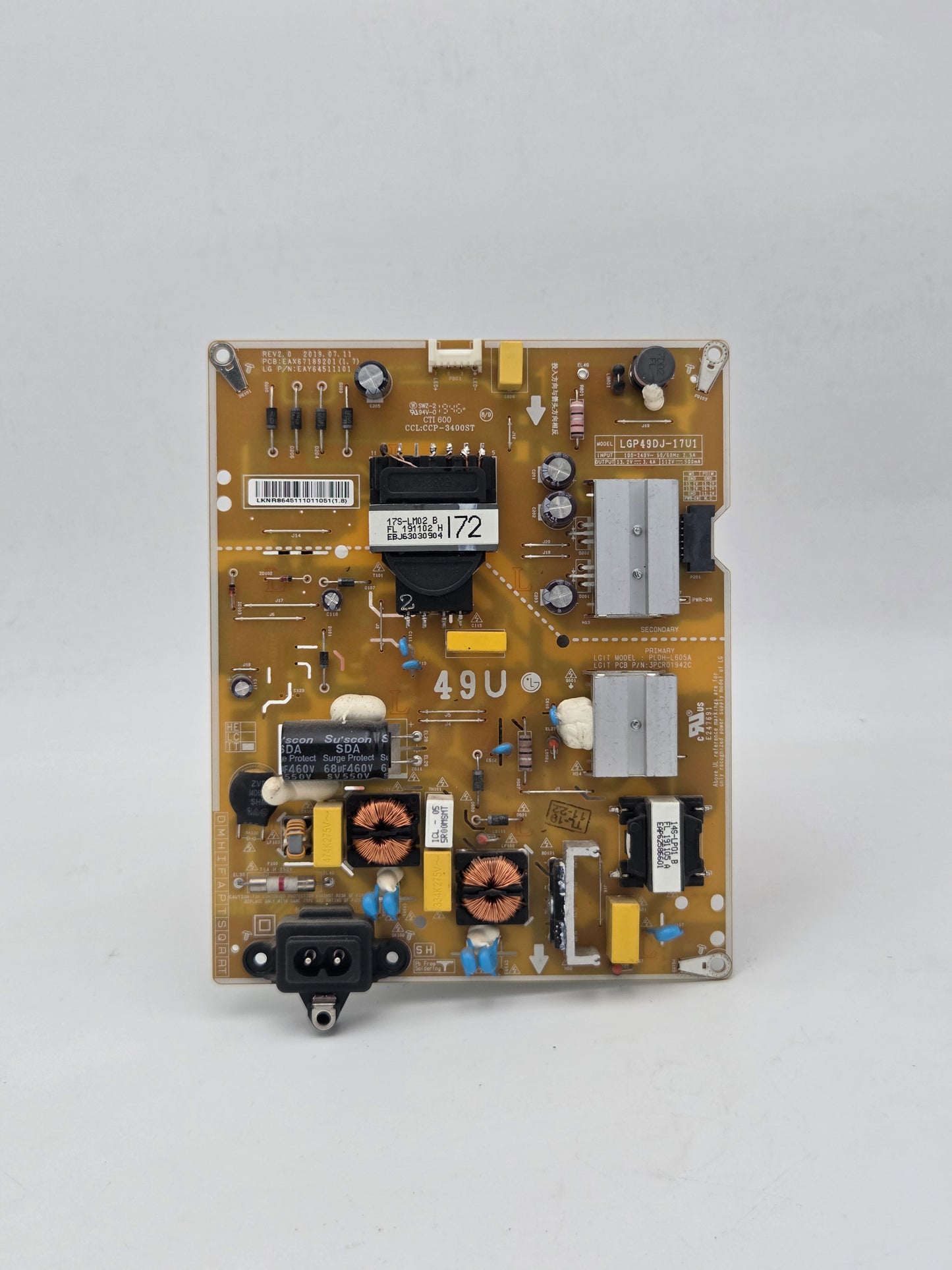 LG LGP49DJ-17U1 Power Supply Board (EAX67189201 / EAY64511101)