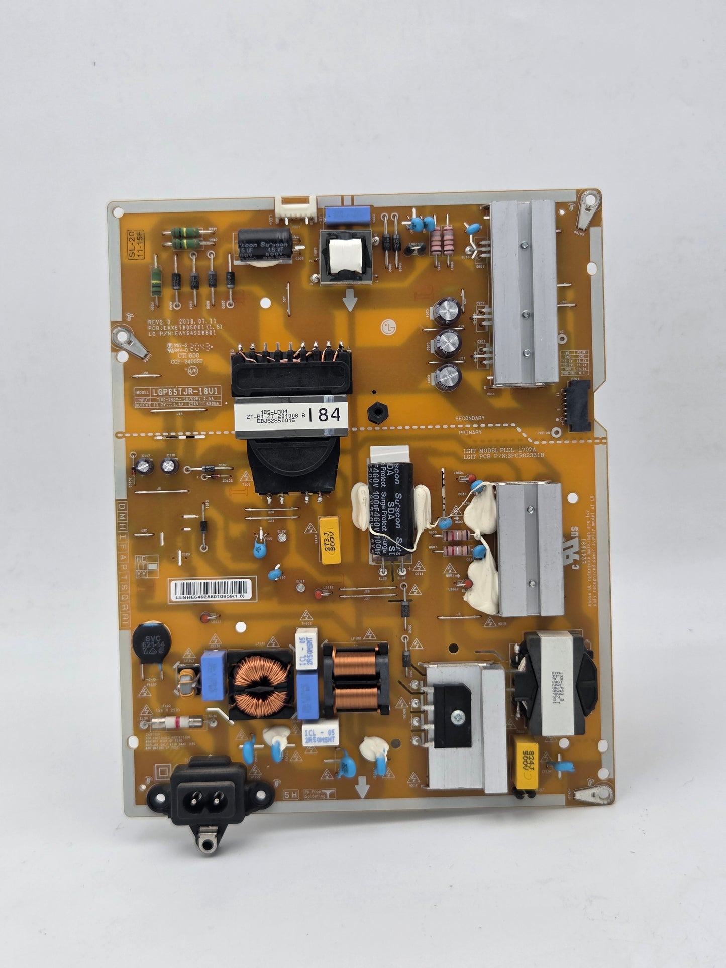 LG LGP65TJR-18U1 Power Supply Board.