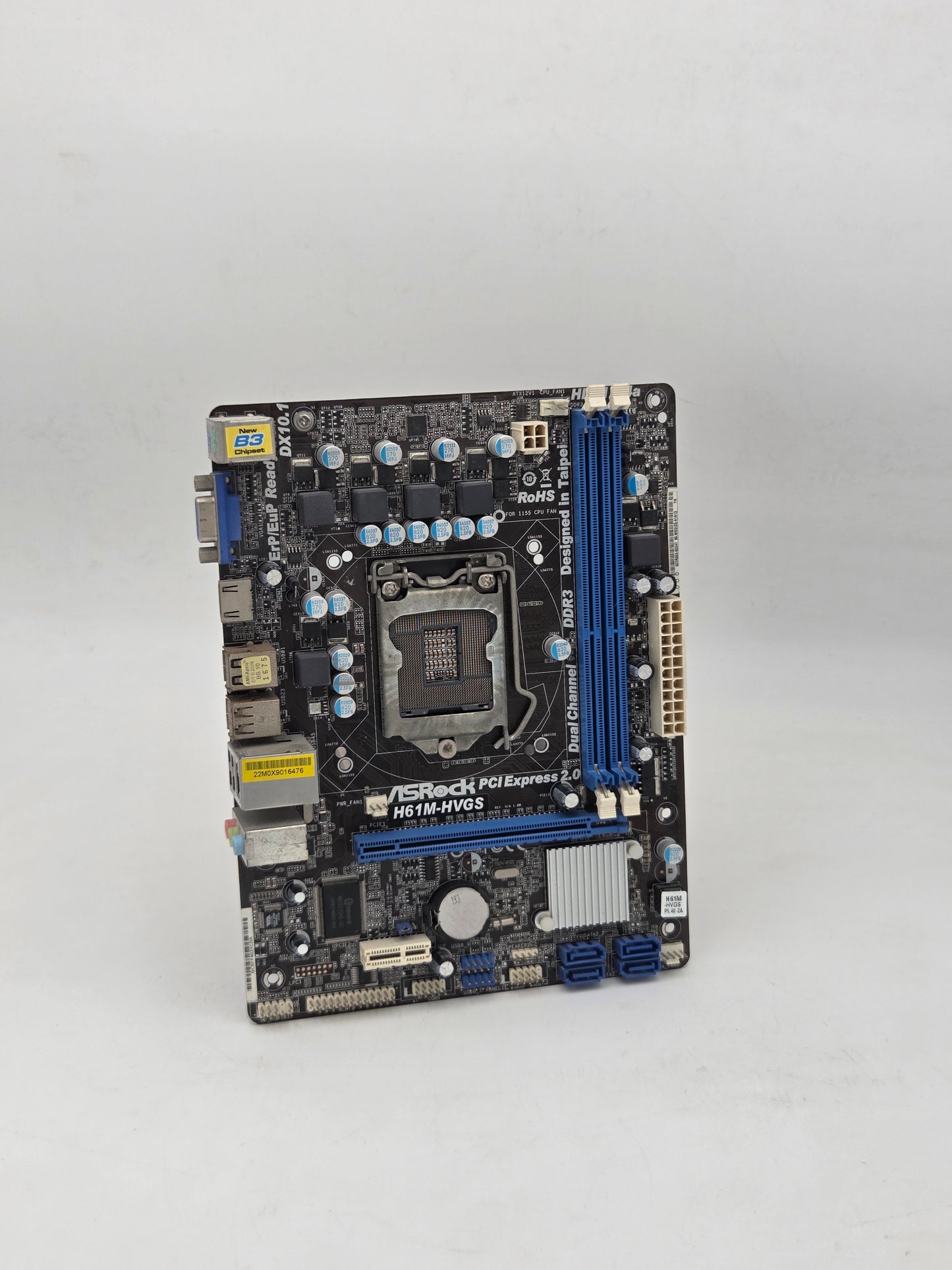 ASRock H61M-HVGS Micro-ATX Motherboard - LGA 1155 Socket (No IO Shield)