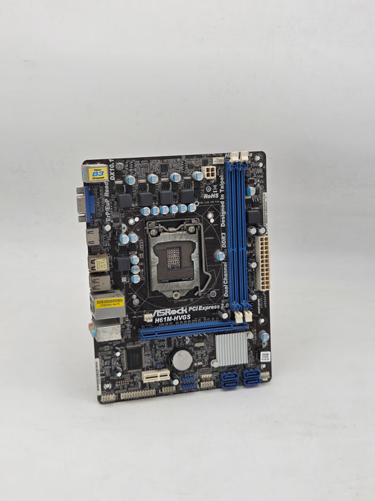 ASRock H61M-HVGS Micro-ATX Motherboard - LGA 1155 Socket (No IO Shield)
