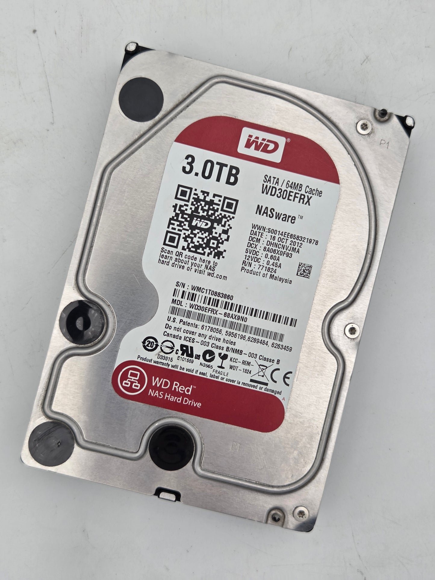 WD Red 3.0TB NAS Hard Drive (WD30EFRX) Low Hours-Test Results In Images