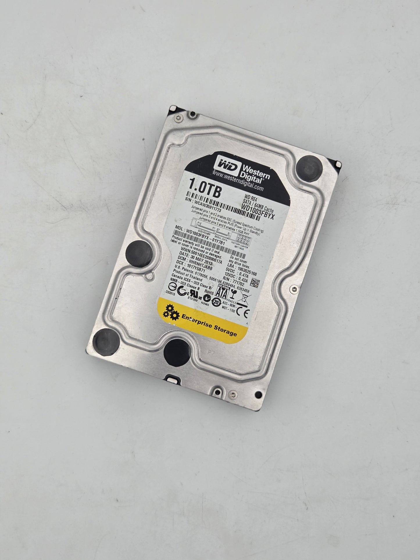 WD RE4 1.0TB Enterprise Storage Hard Drive (WD1003FBYX - 01Y7B1) (43 hours-Test Results In Images)