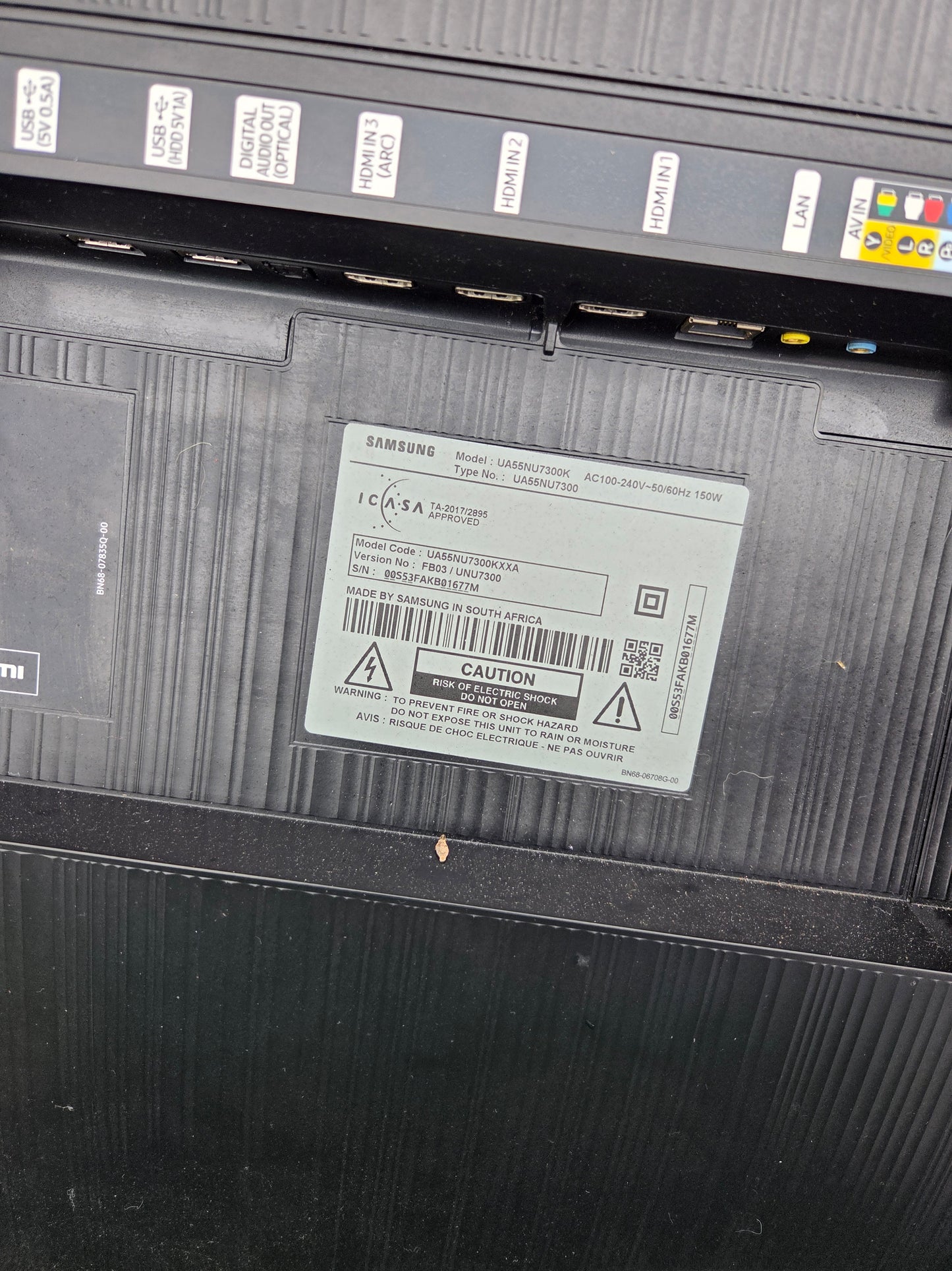 Samsung UA55NU7300K Internal Ribbon Cables / Main Board to Panel Cables (Pair) | Tested & Working