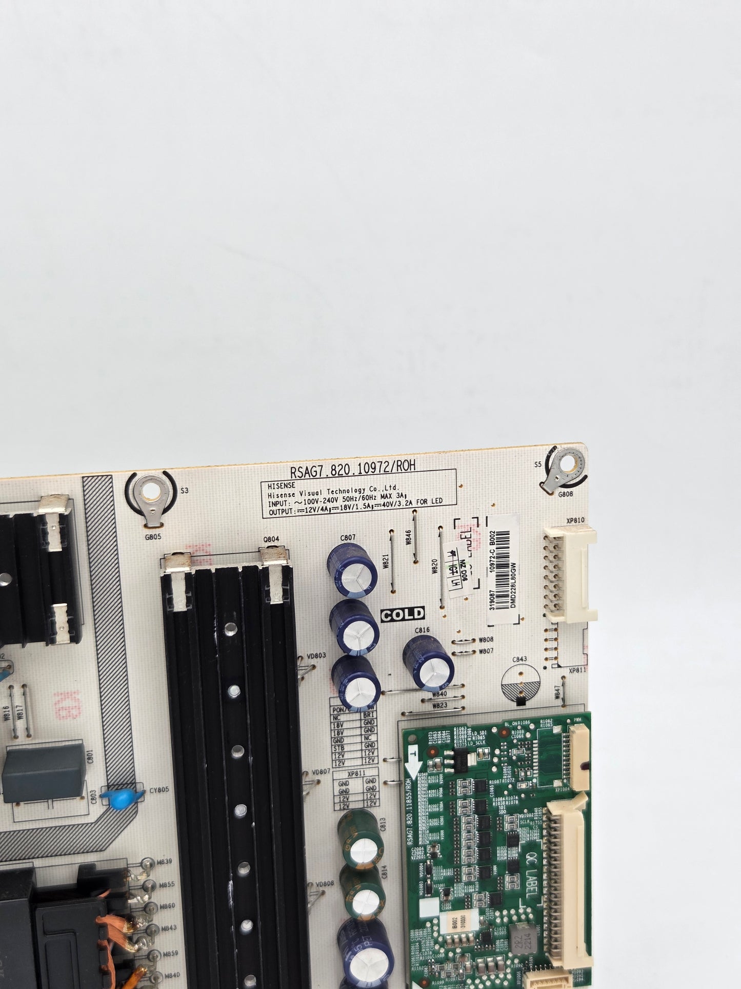 Hisense RSAG7.820.10972/ROH Power Supply / LED Driver Board for 65U6H (65" 4K Smart TV) | Tested & Working