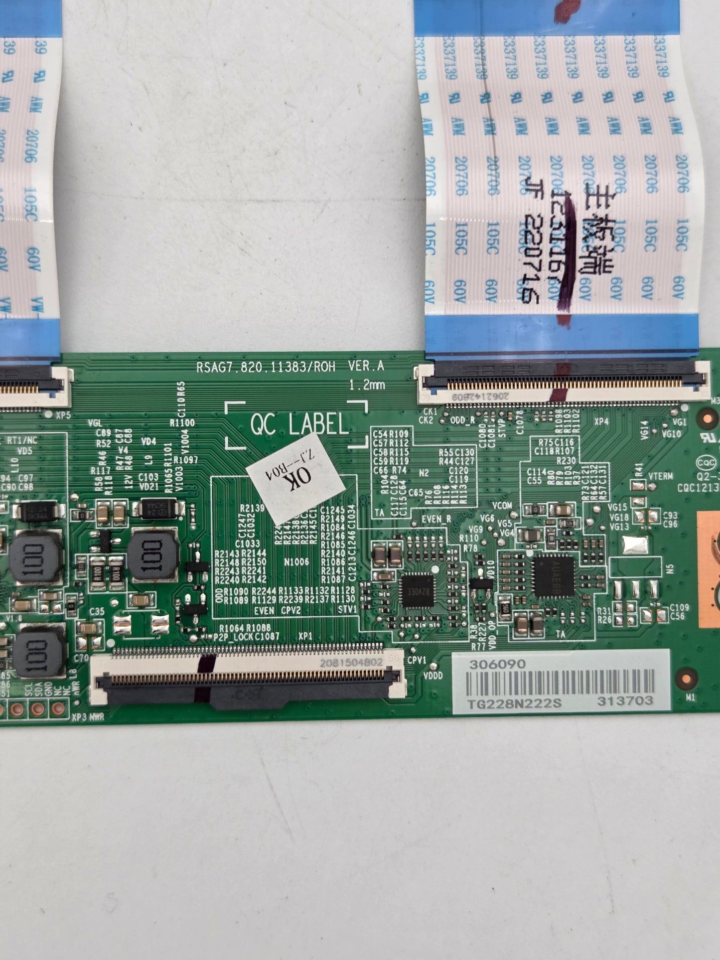 Hisense RSAG7.820.11383/ROH VER.A T-Con Board w/ Cables for 65U6H | Tested & Working