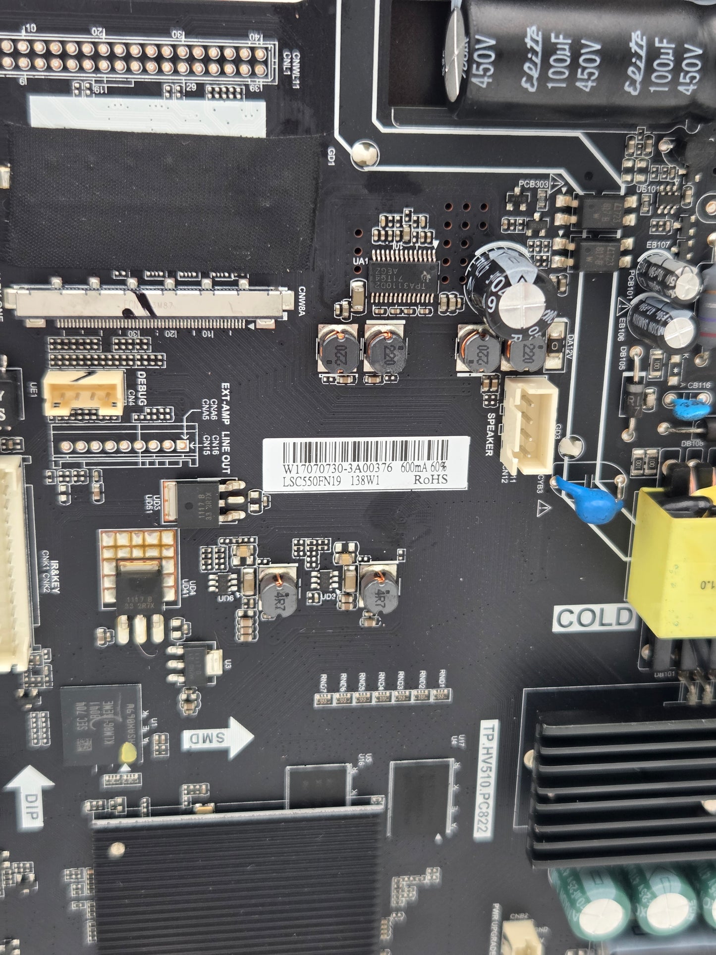 Sansui TP.HV510.PC822 Main Power Supply Board for SLEDSC-55UHD | Tested & Working