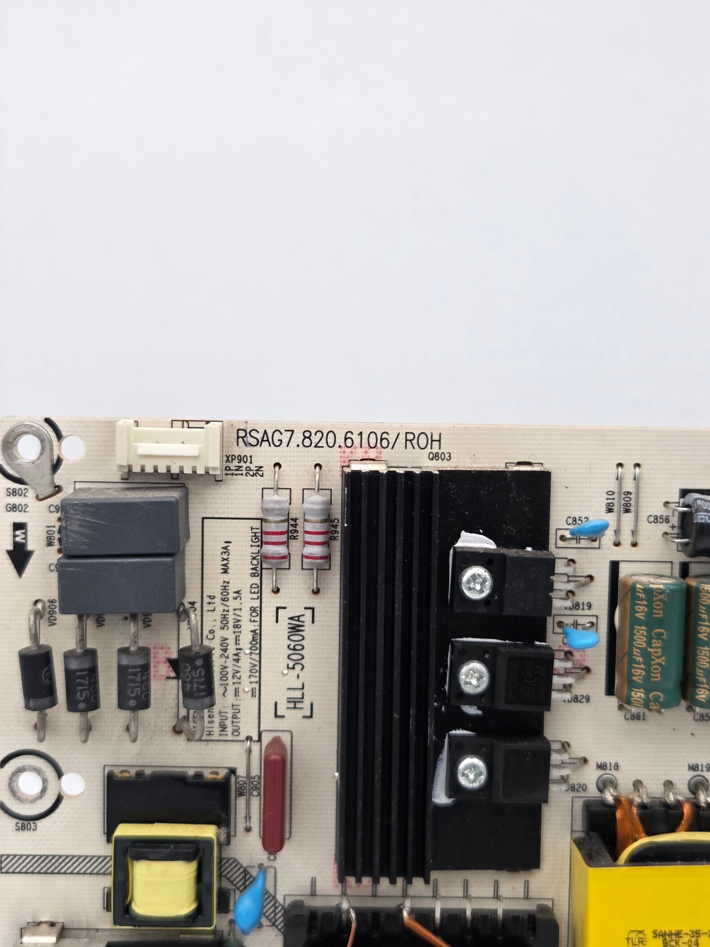 Hisense RSAG7.820.6106/ROH (HLL-5060WA) Power Supply Board for 55K3140PW (N)
