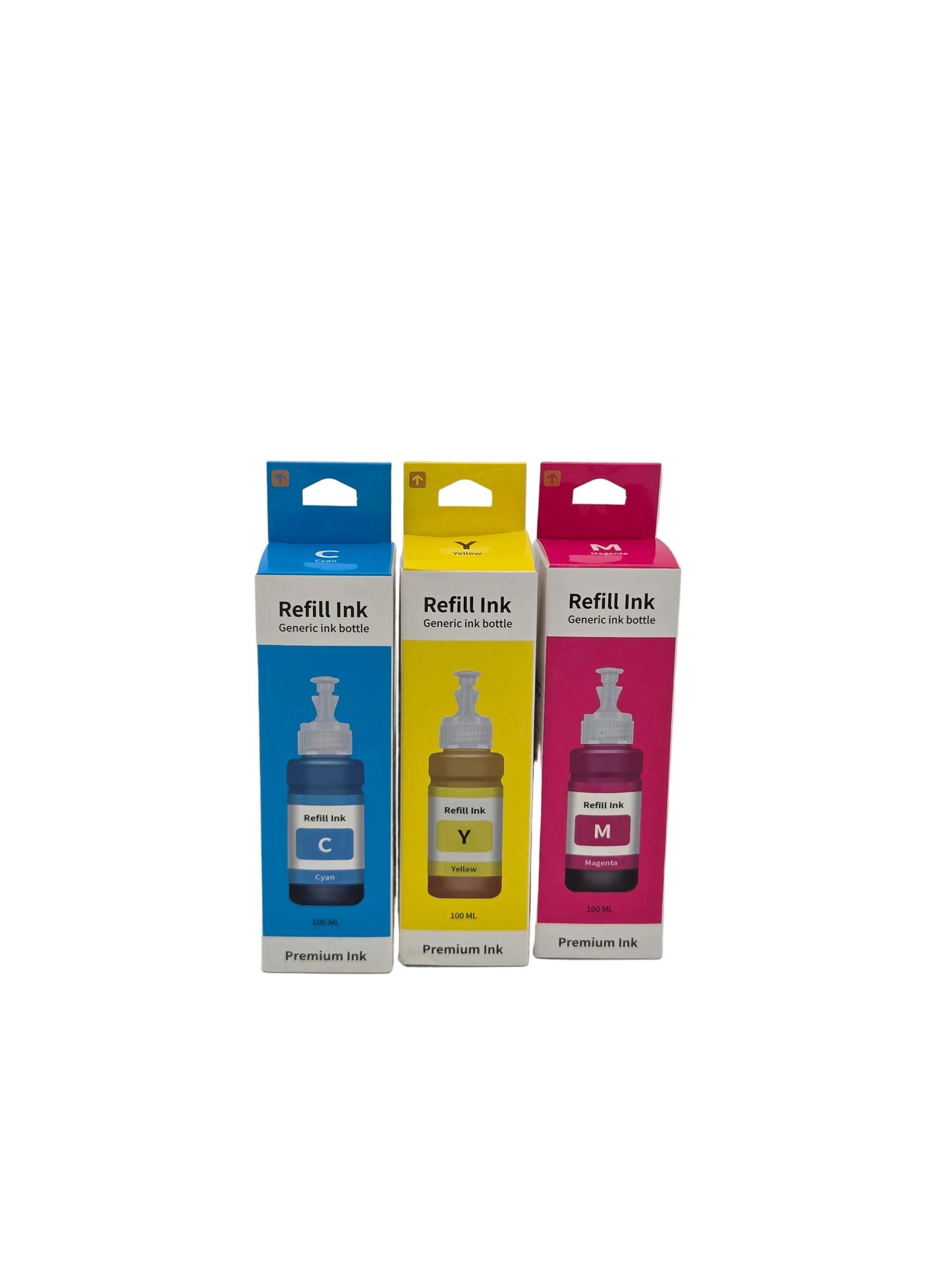 Universal Inkjet Refill Ink Bottle Set (100ml x 3) | Cyan, Yellow, Magenta