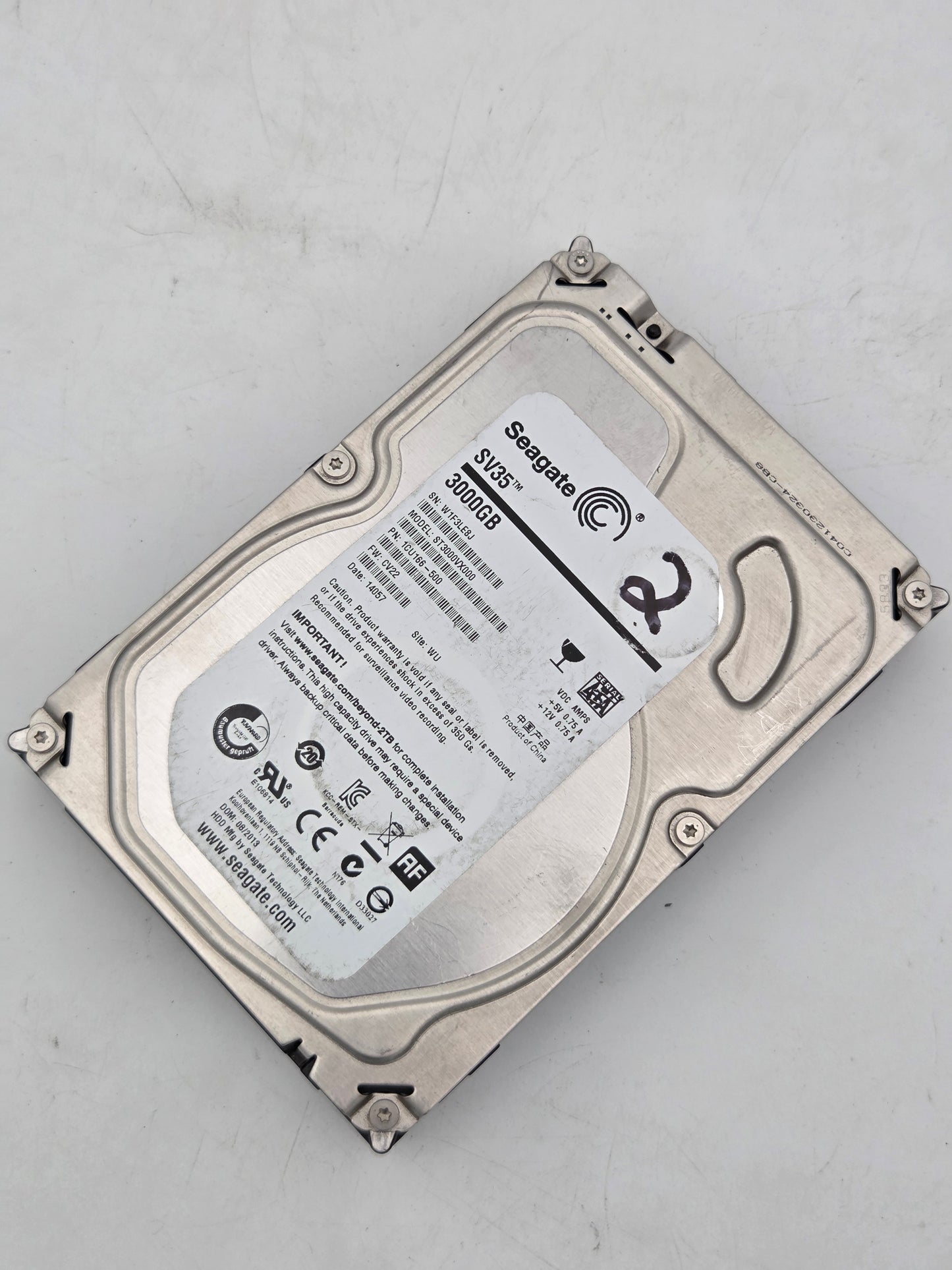 Seagate SV35 3TB 3.5" Surveillance Hard Drive (Test Results In Images)