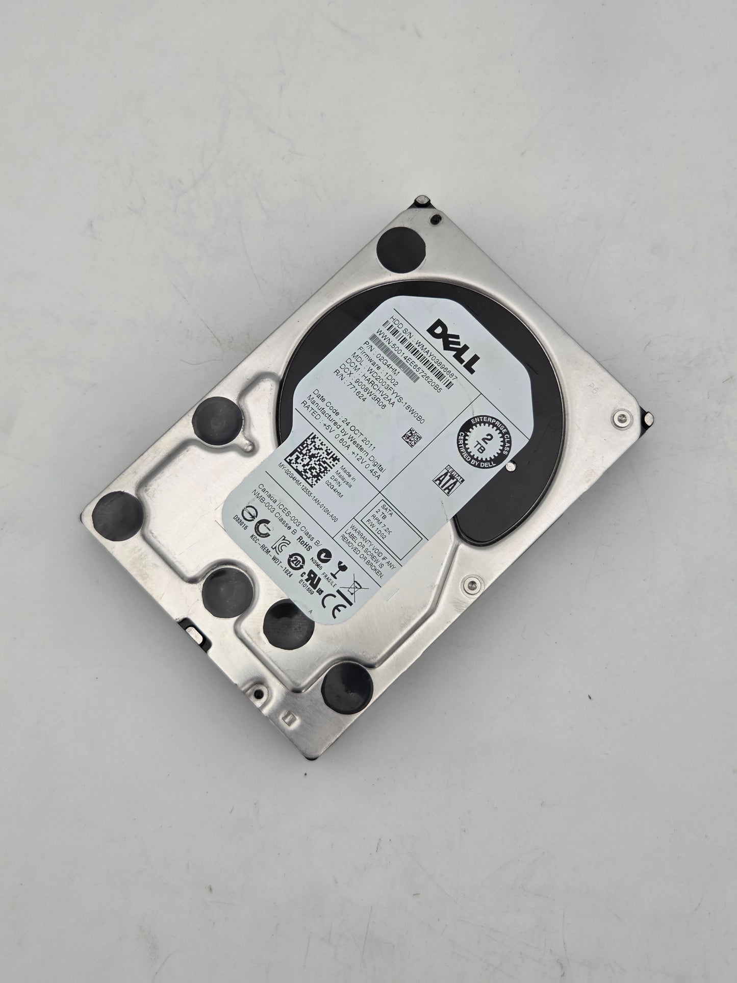 Dell/Western Digital RE4 2TB 3.5" Enterprise SATA Hard Drive (Test Results In Images)