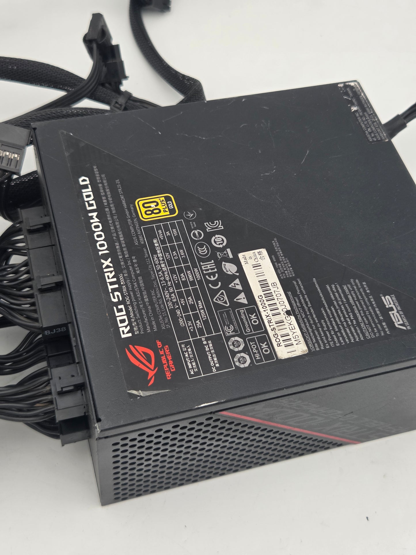 ASUS ROG Strix 1000W 80 Plus Gold Modular Power Supply | ROG-STRIX-1000G (Fully Tested)