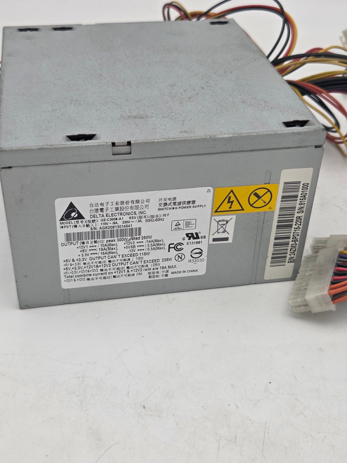 Delta Electronics 250W Power Supply Unit | GE-C300N-A1