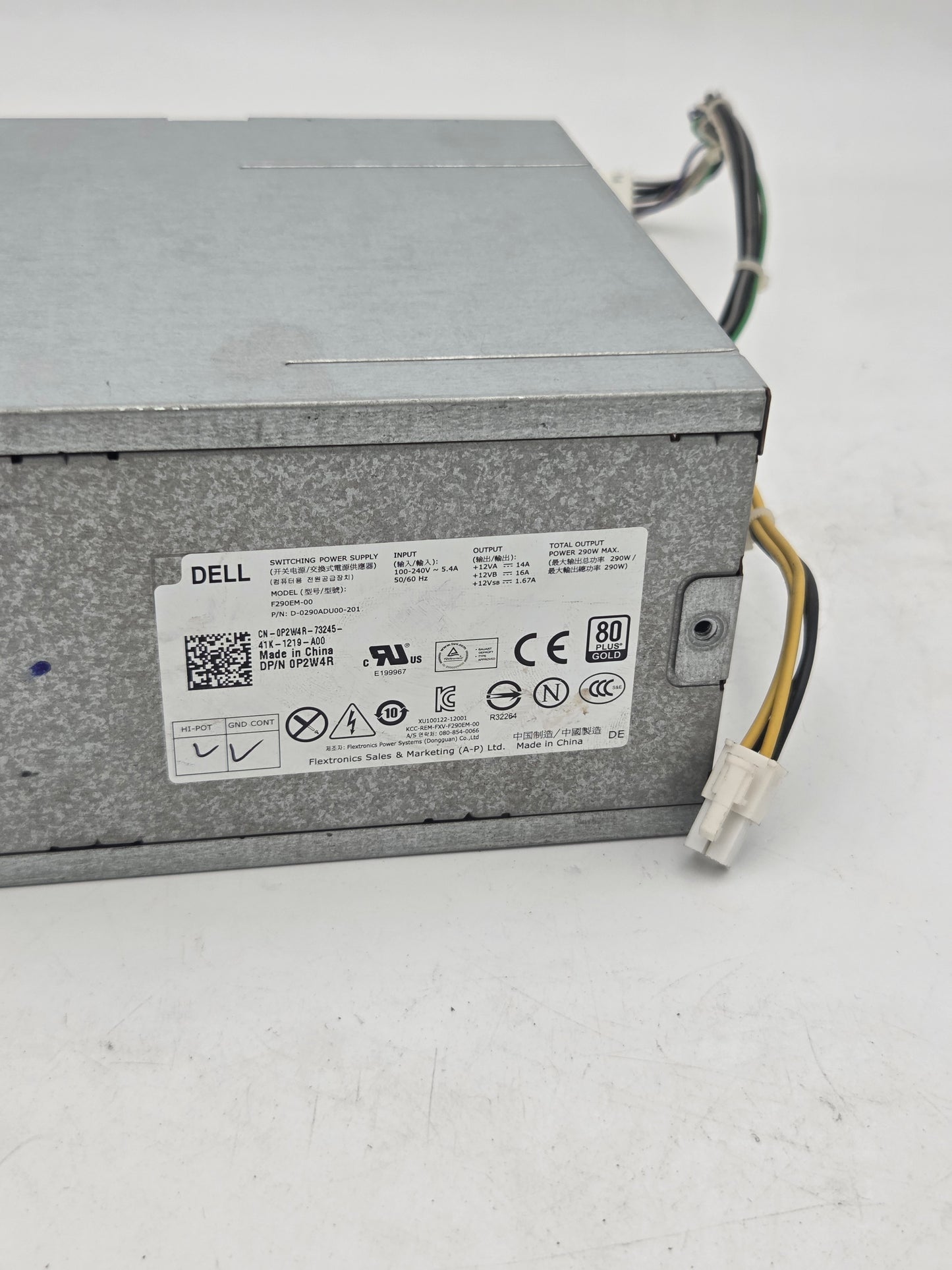 Dell 290W 80 Plus Gold Power Supply | F290EM-00