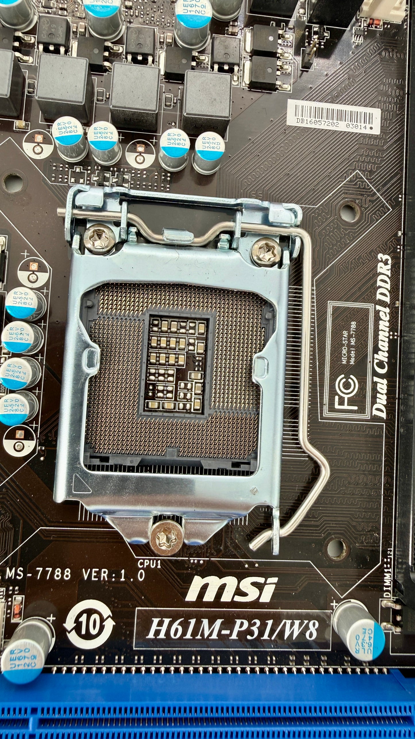 MSI H61M-P31/W8 Socket 1155 Mother Board-New-Removed from PC