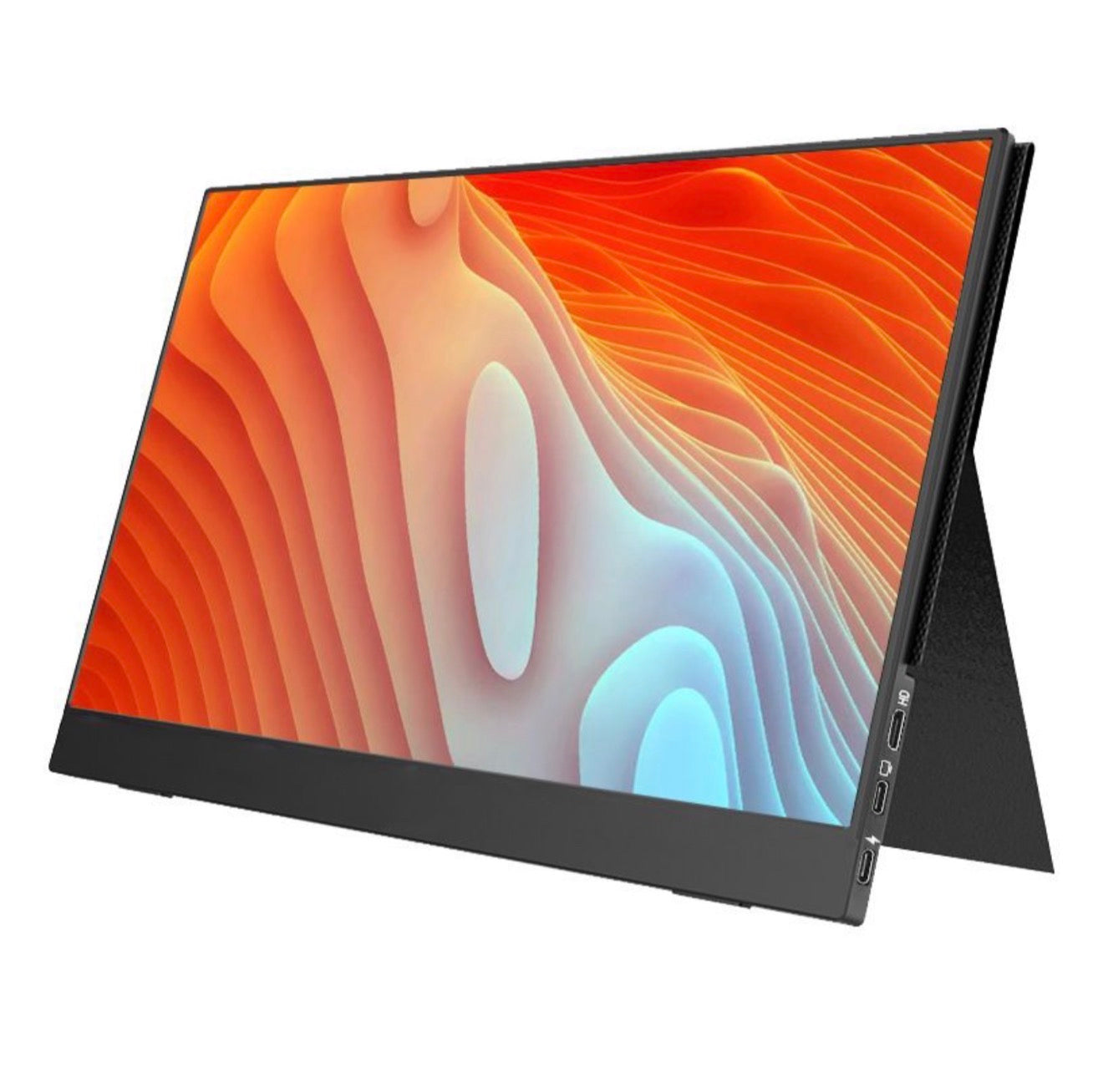 Portable Monitor | USB-C & Mini-HDMI | Travel-Ready Monitor with Smart Stand