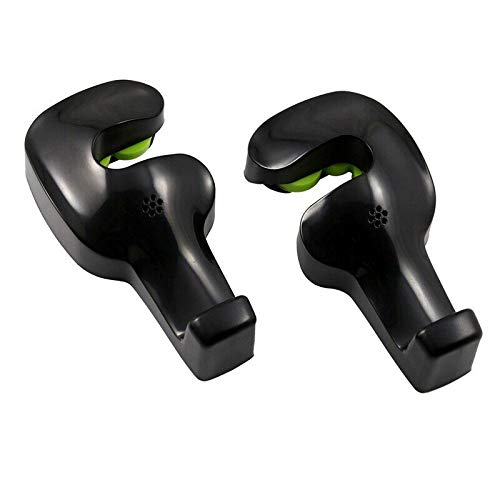 2x Hidden Type Car Headrest Hooks (Black)