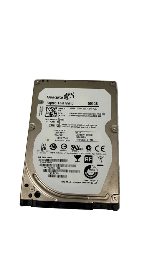 Laptop Thin SSHD 500GB Hard Drive WWN: 5000C5007C6AF7DA (Test Results In Images)