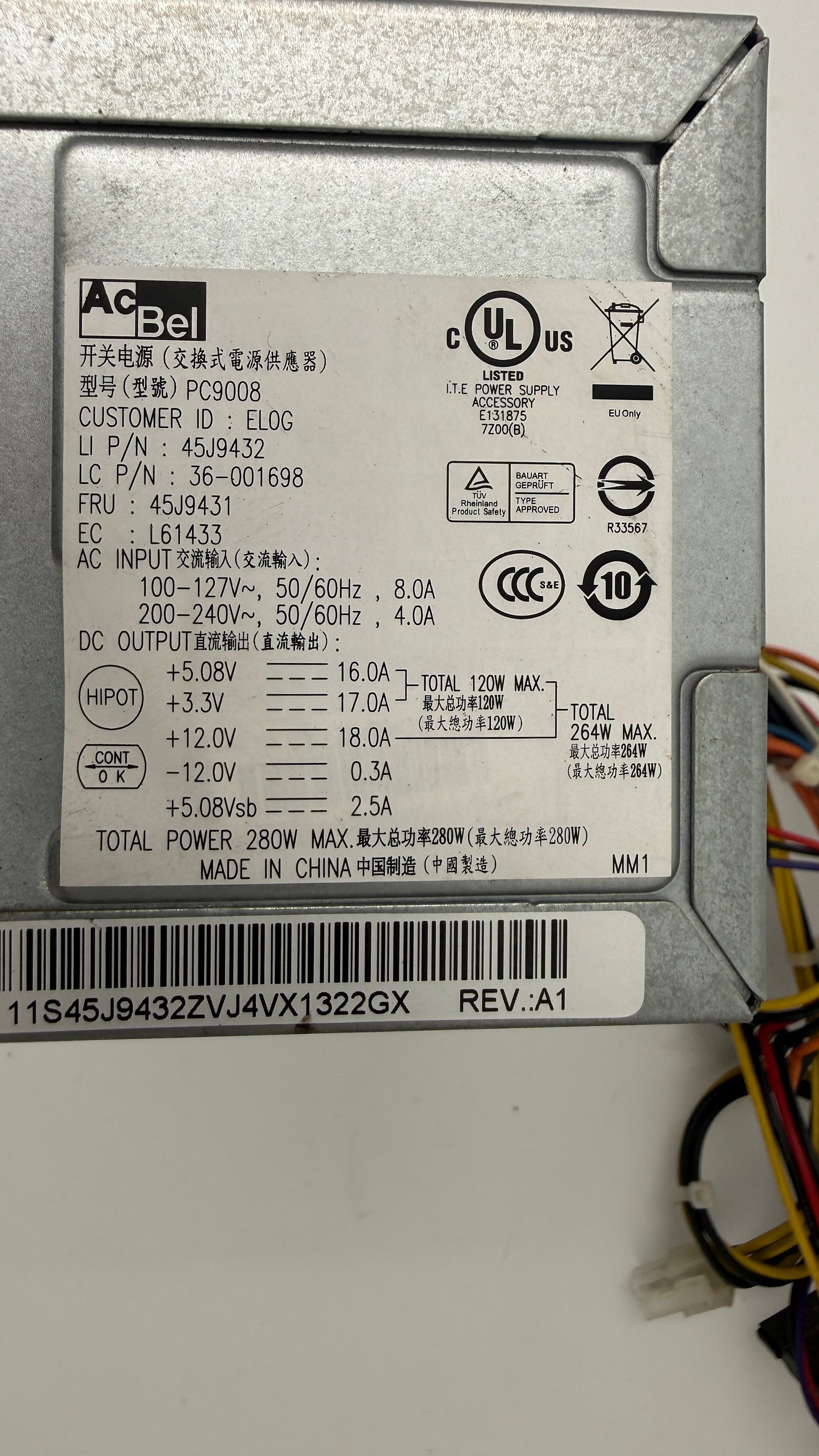 280w 24pin PSU ACBEL PC9008