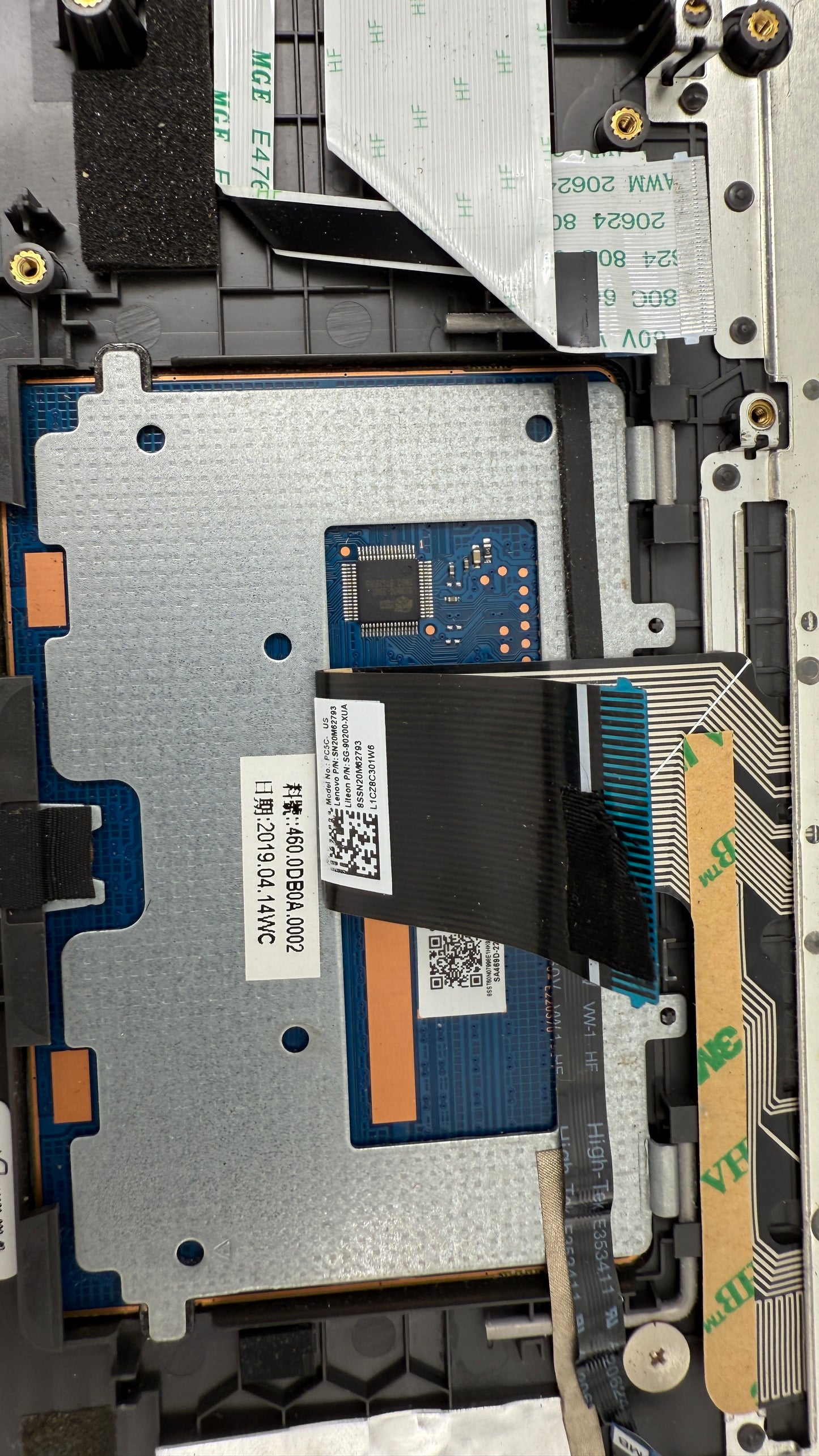 Lenovo V130-15IKB  460.0DB09.0004 Keyboard Palmrest Touchpad Assembly. Palm rest damaged