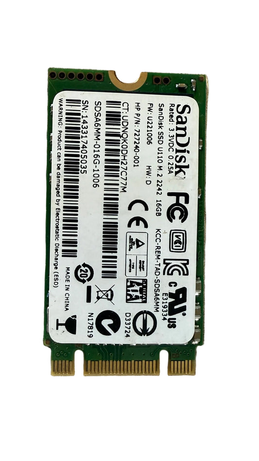 SanDisk U110 M.2 2242 16GB SSD Drive
