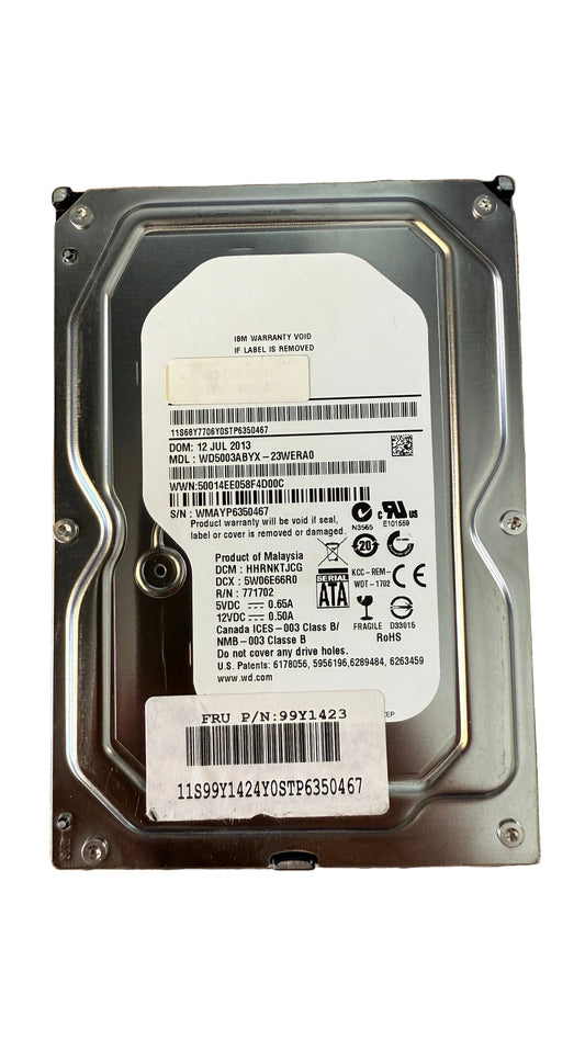 WD5003ABYX -23WERAO 500GB Hard Drive IBM