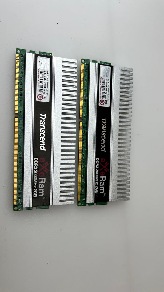 Transcend 4G KIT D3 2000+ CL9 1.6V (Tested) DDR3 Ram Tested