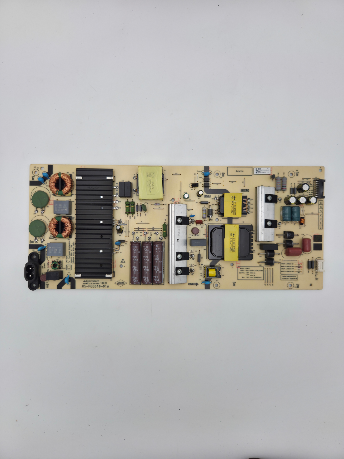 05-P05505-02A Skyworth Power Supply, L6M220-W0, 65UC6200