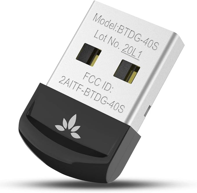 Avantree DG40S USB Bluetooth 4.0 Adapter Dongle for PC Laptop Computer Desktop Stereo Music, Skype Calls, Keyboard, Mouse, Support All Windows 10 8.1 8 7 XP vista