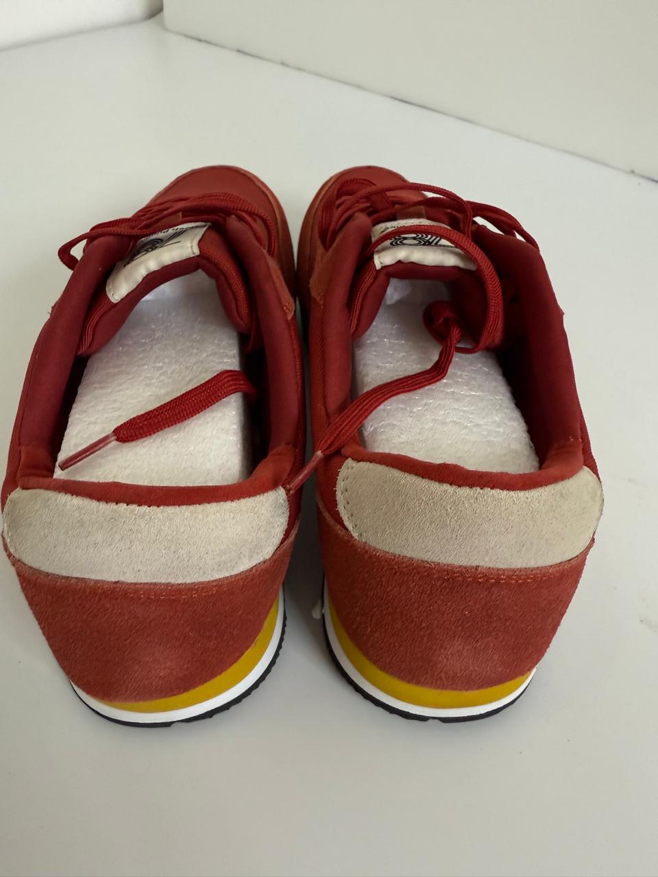 Hush Puppies Seventy8 Burgundy Mustard Mesh Cow Suede - UK 11