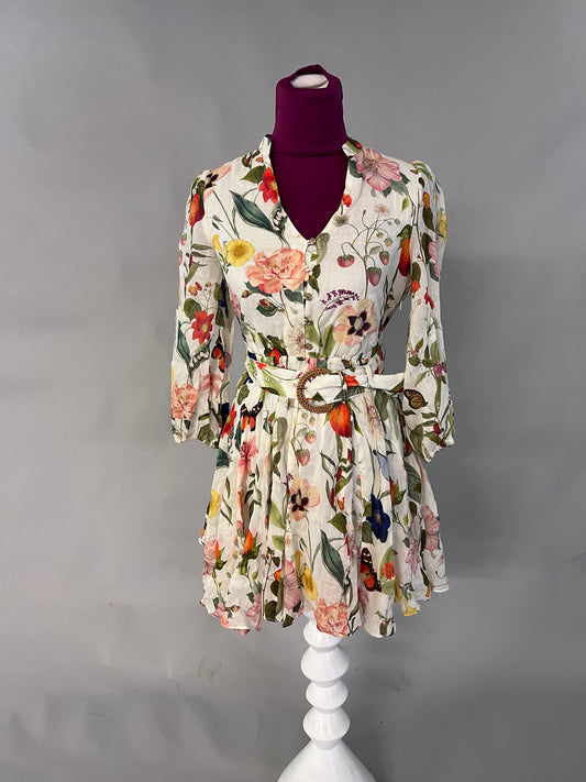 Forever New Wesley Printed Skater Mini Dress - Size 34