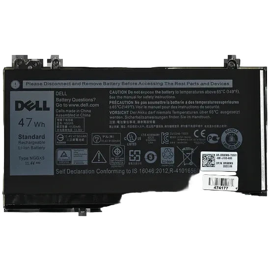 47Whr 3 Cell Battery for Dell Lat E5270,E5470, E5570