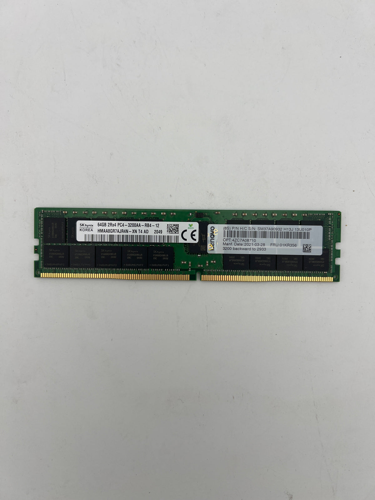 SK Hynix 64GB 2x4 PC4 - 3200AA - RB4 - 12 - Sold individually (tested)