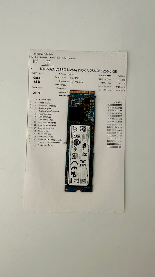 KIOXIA XG6 256GB m.2 SSD NVME
(test results in images)
