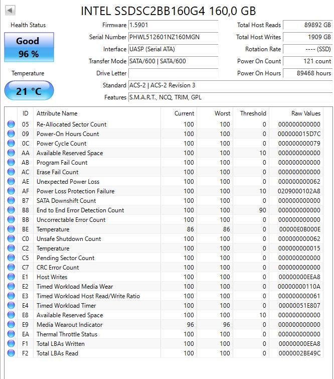 Intel SSD 160GB DC S3500 Series (Test results in images)