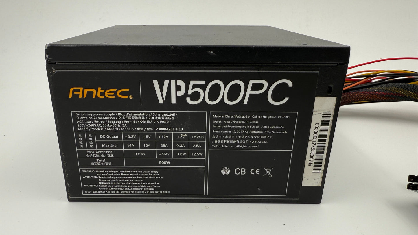 Antec VP500P 500W Efficient Continuous Power Silent Power Supply