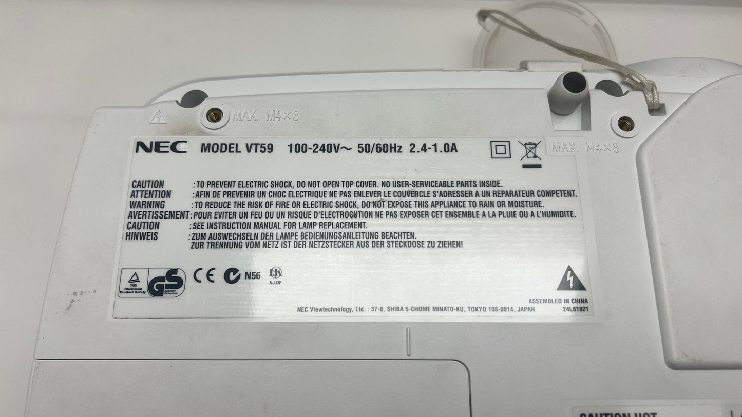 NEC MODEL VT59 Projector (Used)