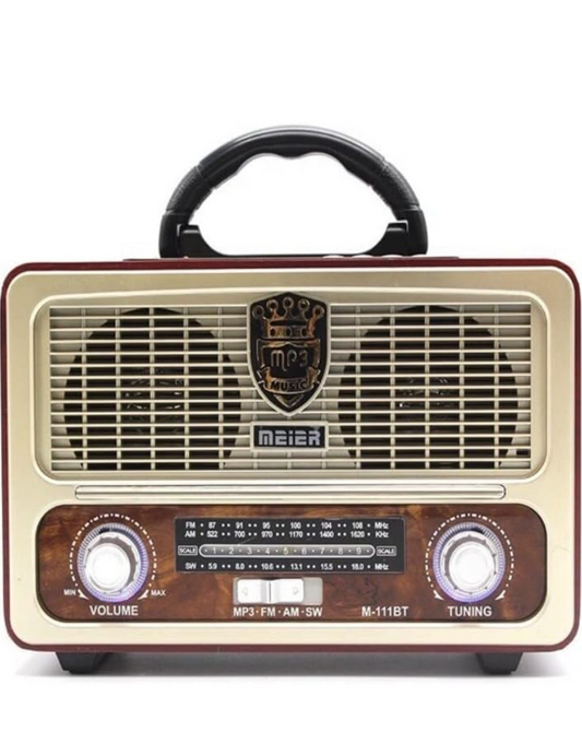 Meier M-111BT Portable Antique Bluetooth Radio