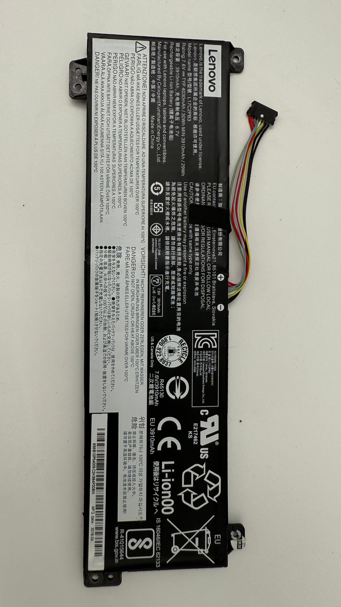 L17L2PB3 L17M2PB3 L17C2PB3 L17L2PB4 Battery for Lenovo V130-15IGM
