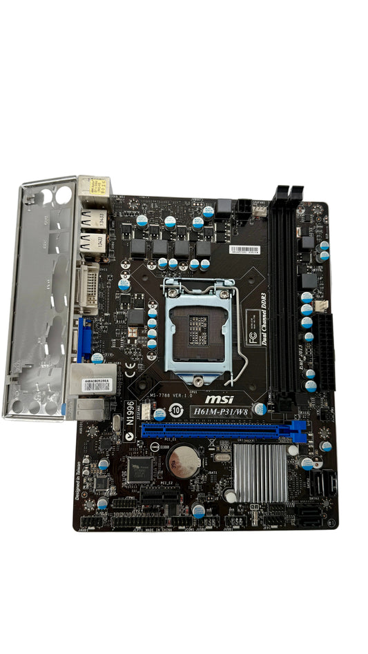MSI H61M-P31/W8 Socket 1155 Mother Board-New-Removed from PC