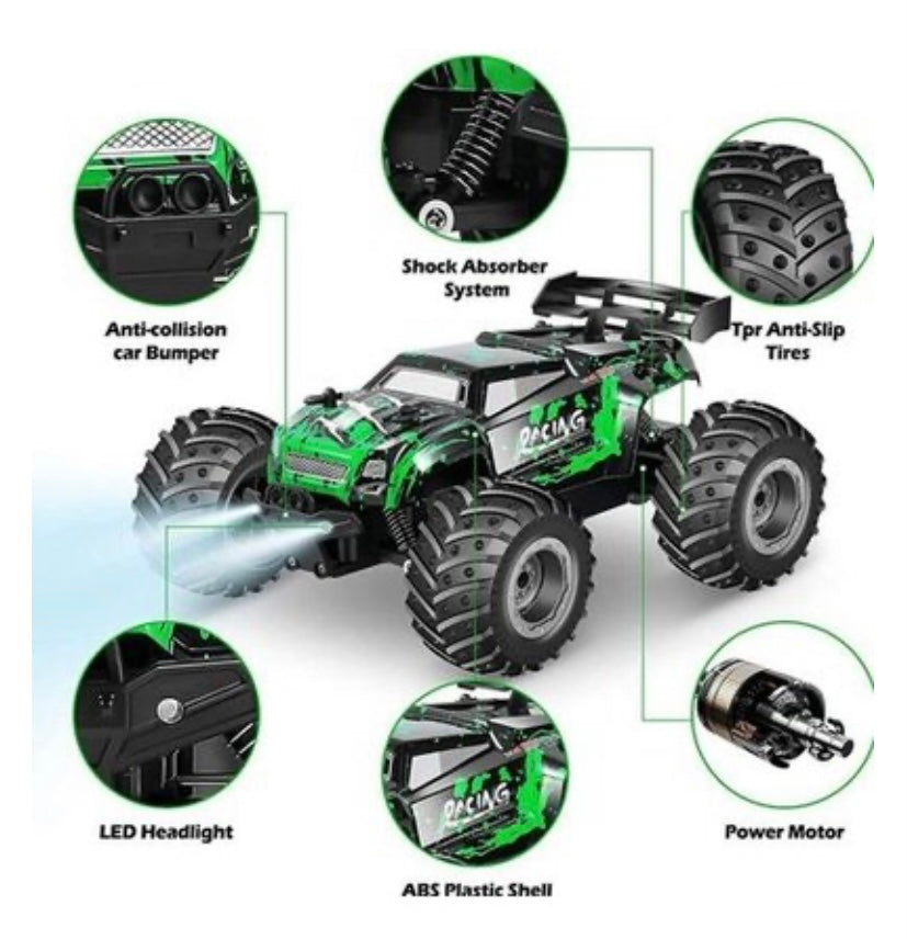 NEXRC 1:18 Scale 2WD 2.4 GHz RC Off Road All Terrain Remote Control Car