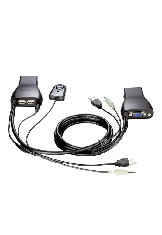 D-Link 2-port USB KVM Switch with Audio Support Cable 1.8m DKVM-222