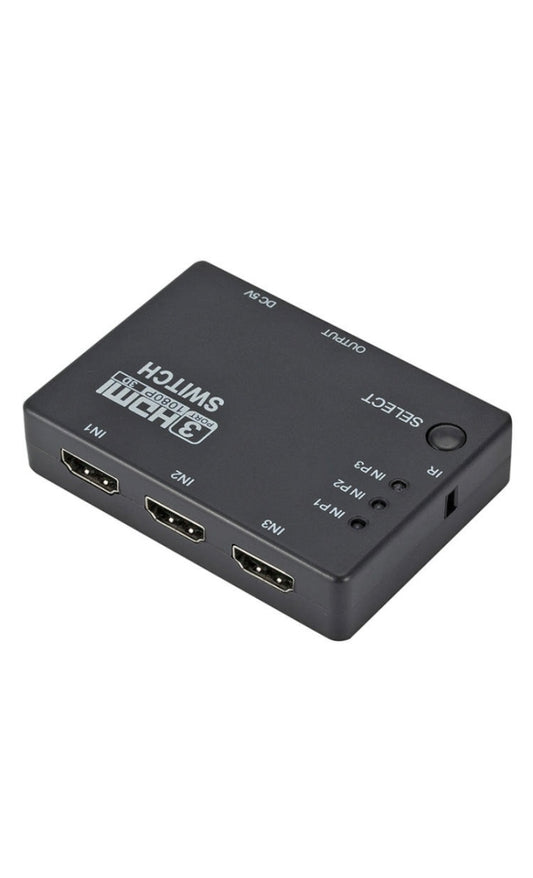 Full HD 1080P 3D HDMI 3x1 Switch with IR Remote Control