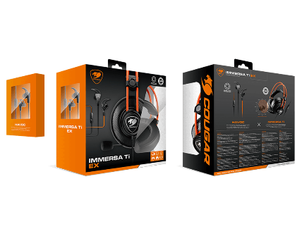 Cougar Immersa Ti EX Gaming Headphones and Earphones Combo