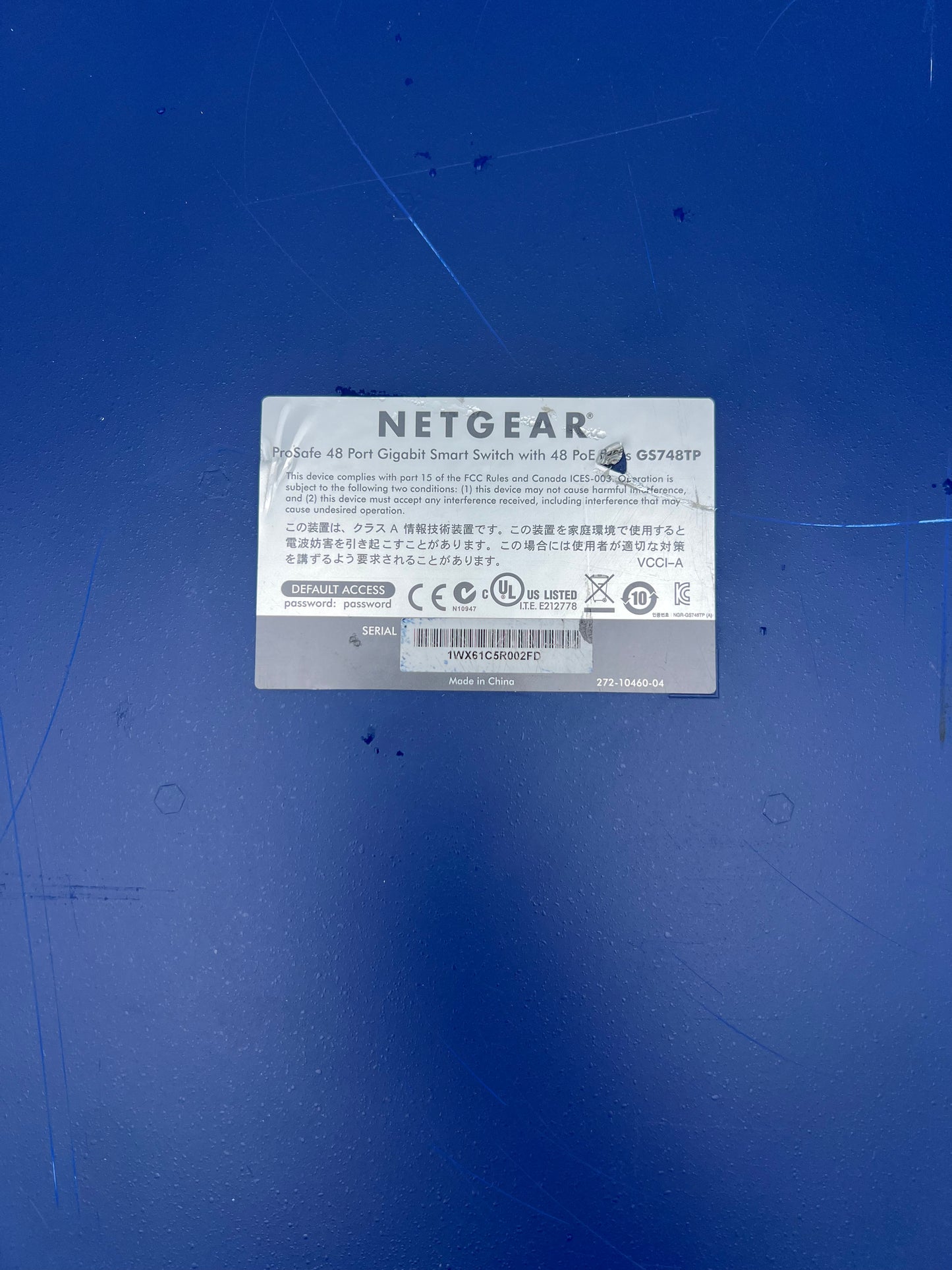ProSafe 48 Port Gigabit Smart Switch with 48 PoE/ GS748TP