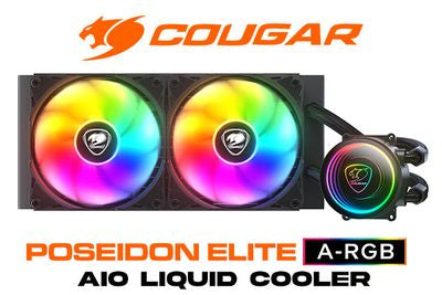 Cougar Poseidon Elite ARGB High Performance 240mm AIO Liquid Cooler - Black