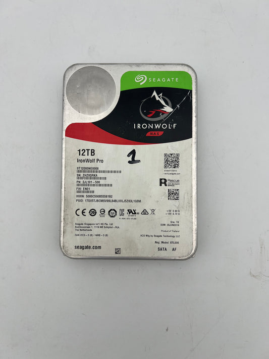 12TB SEAGATE Ironwolf Hard Drive -  (Test results in images)