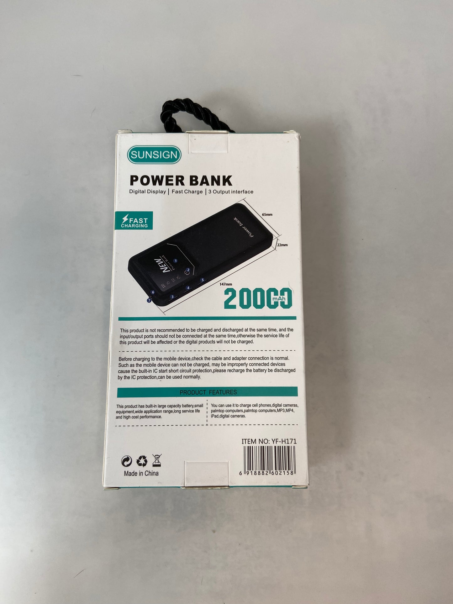 20000mAh Sunsign Power Bank