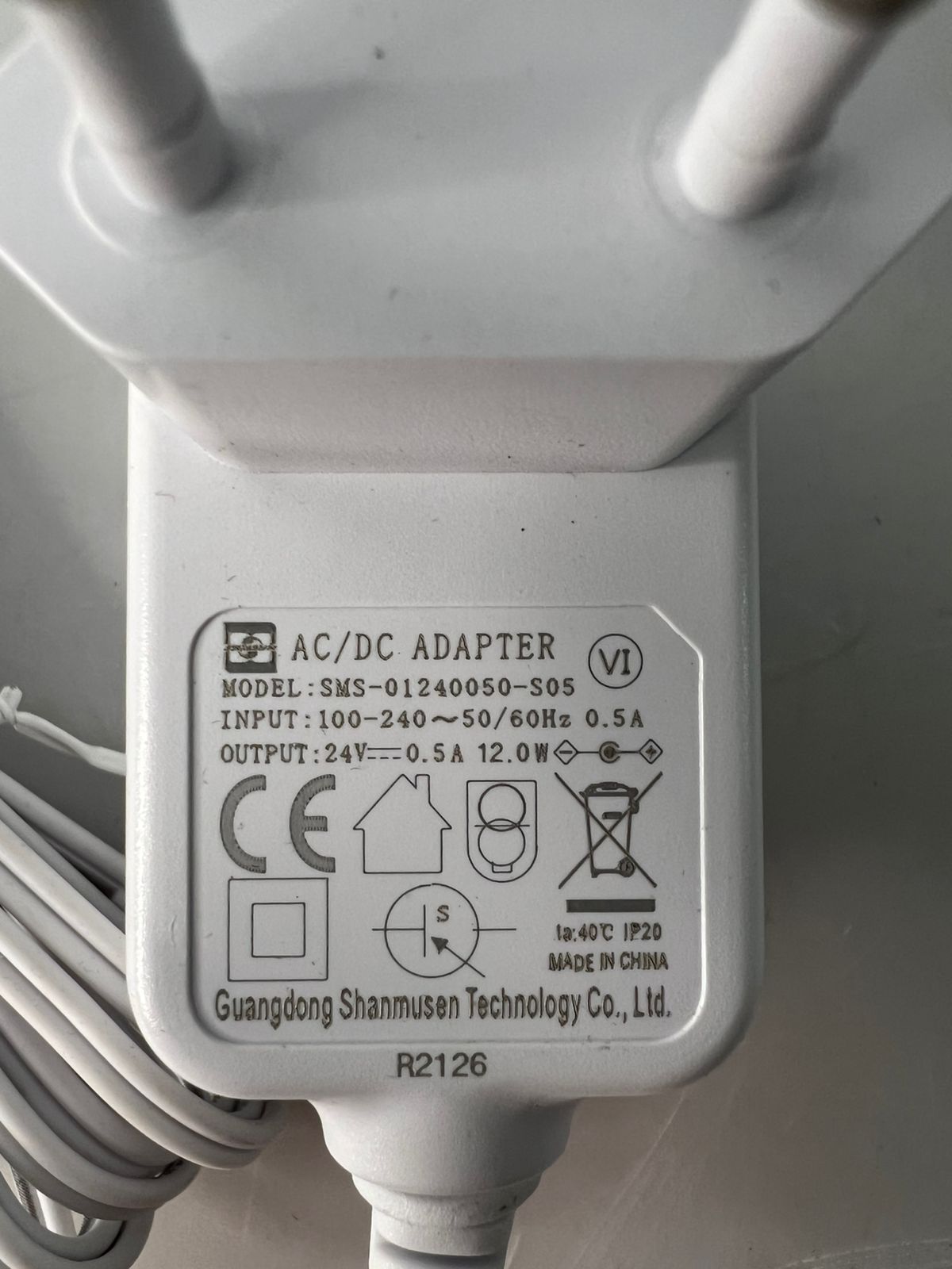 Ac/Dc adapter 24V 0.5Ah