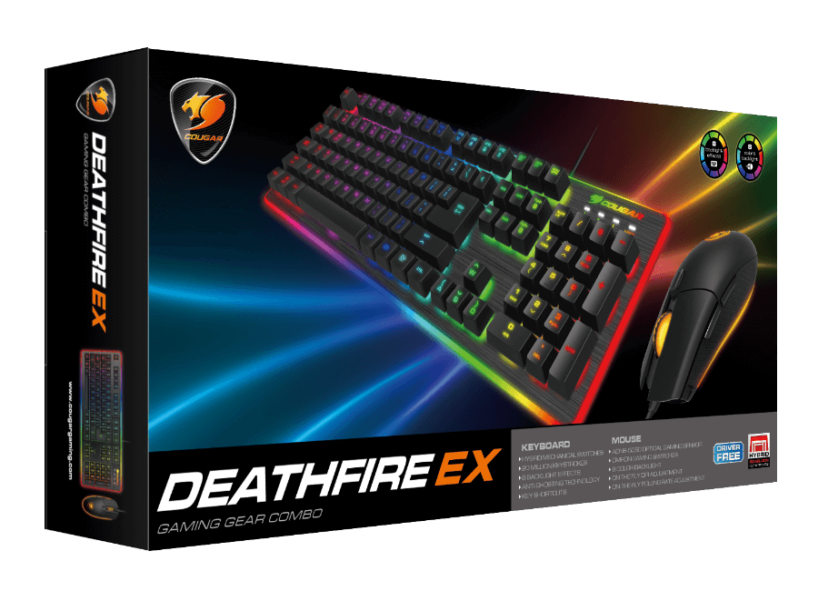 Cougar Deathfire EX Keyboard and mouse combo - New (Open Box)